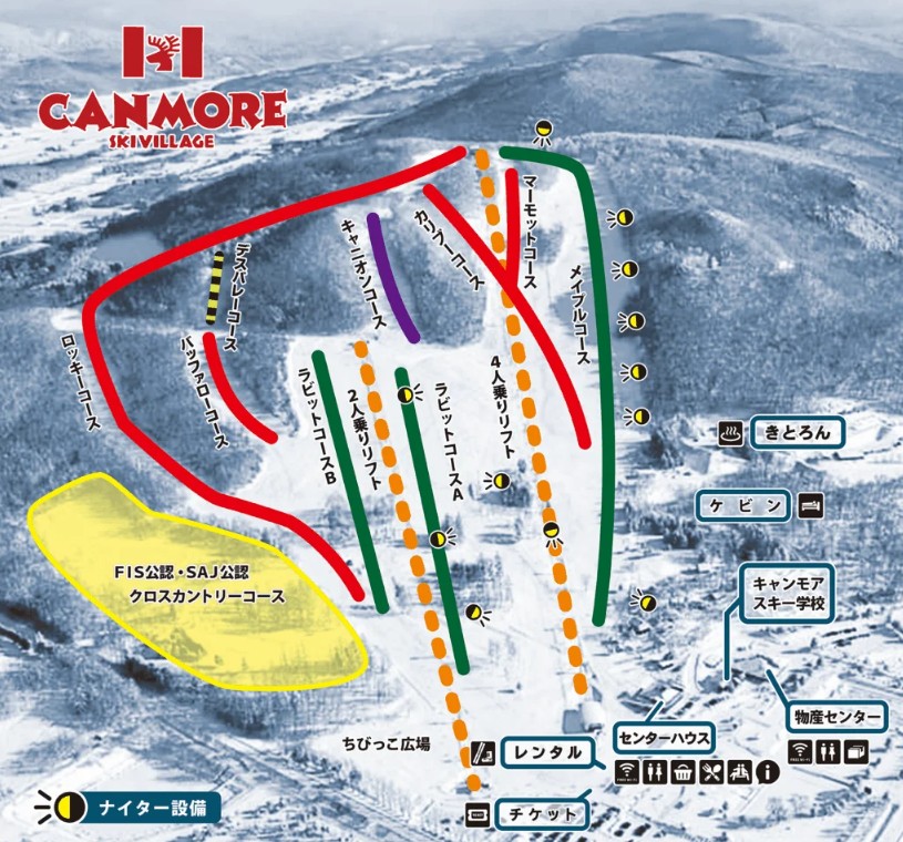 Canmore雪場地圖