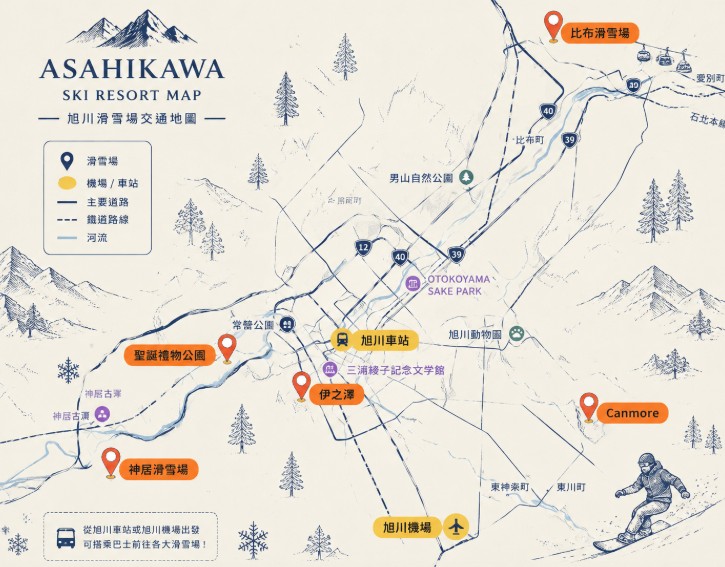 旭川滑雪場地圖